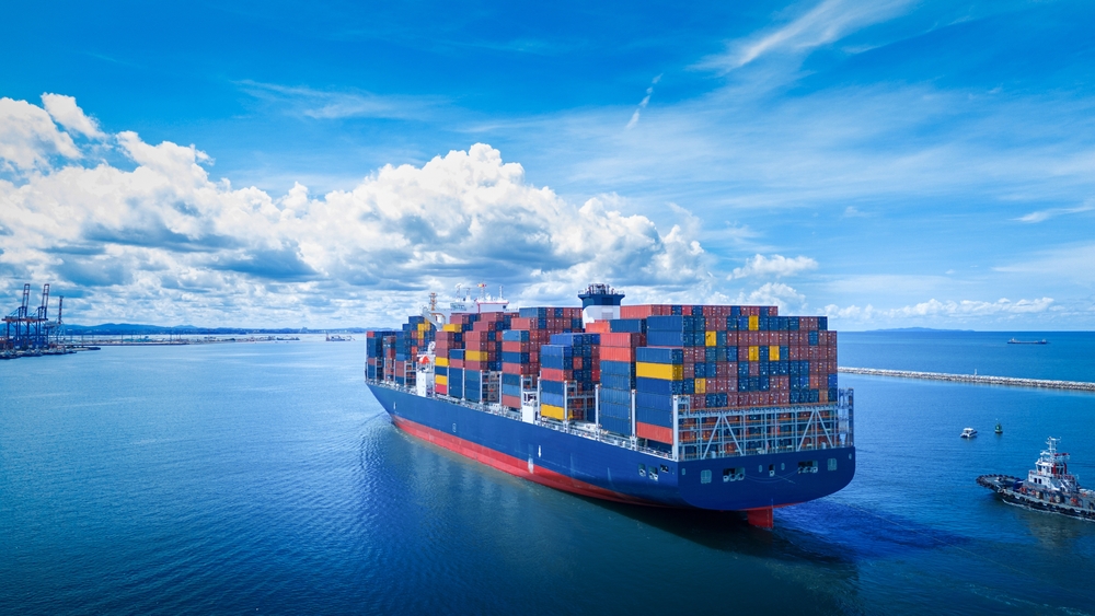 Image of cargo ship with containers onboard