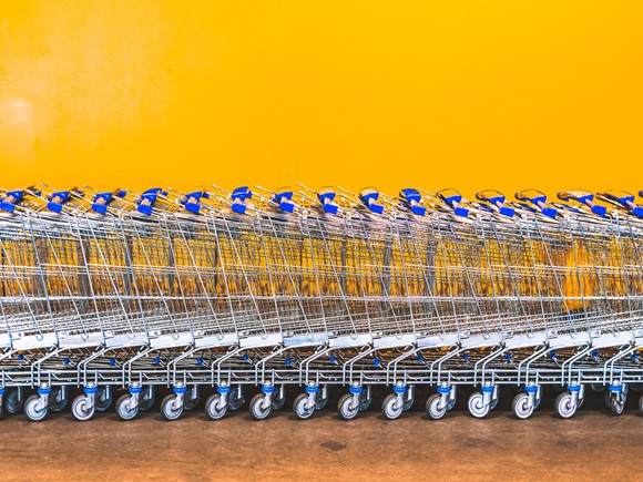Scene of a lot of carts with many dye color background_357413510