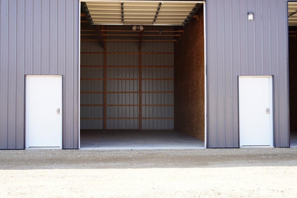 View of the inside compartment of a storage unit 
