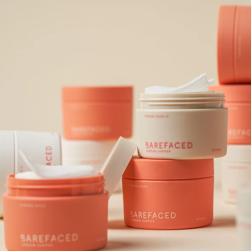 Close up image of Barefaced's toning pads