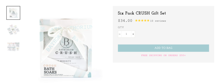 Bathorium 6-pack plus free shipping threshold