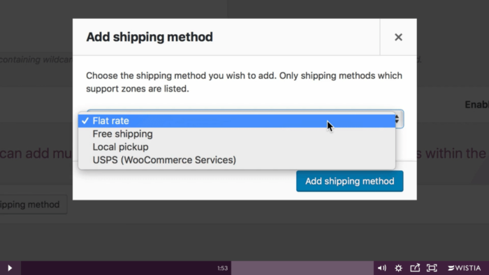 3. WordPress WooCommerce Settings to set up shipping method