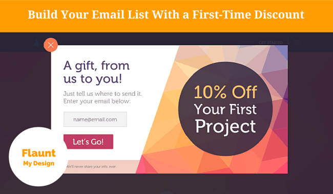 Discount email example