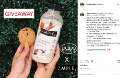 Ample's giveaway on Instagram