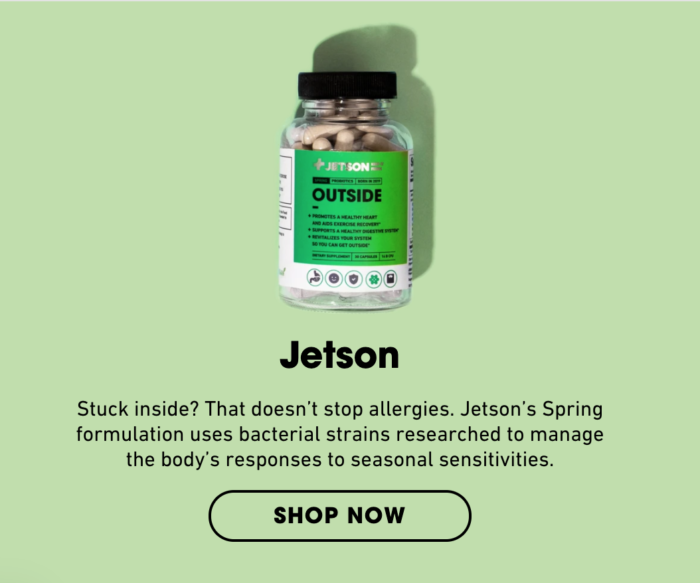 Jetson's ecommerce product copy in response to COVID-19