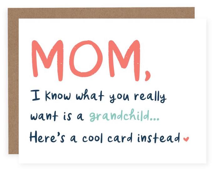 pretty by her mother's day card