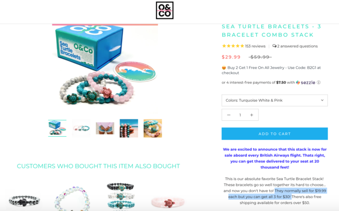 Ocean & Co. bundle of 3 bracelets