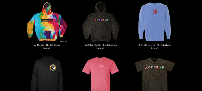 Chance the Rapper ecommerce store