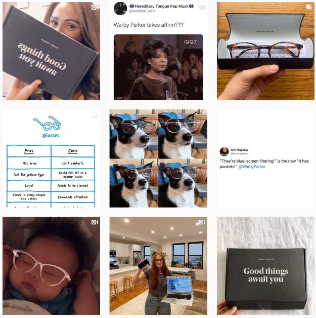 social commerce Warby Parker Instagram example